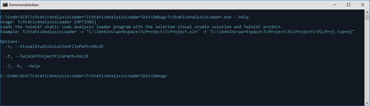 TwinCAT static analysis loader help