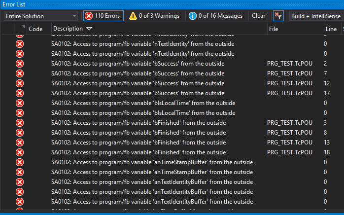 TwinCAT run static analysis - 1