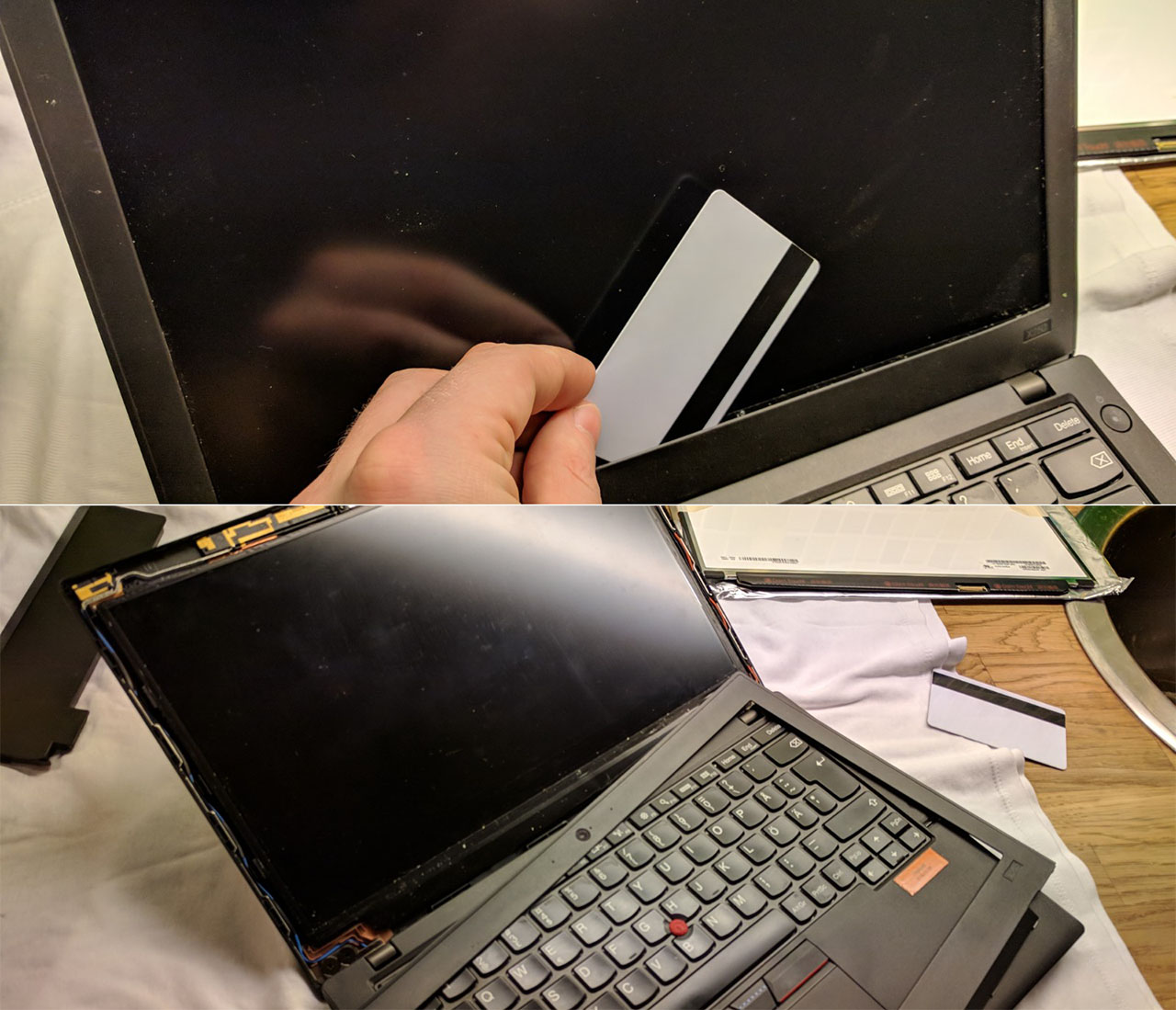 X250 bezel removed
